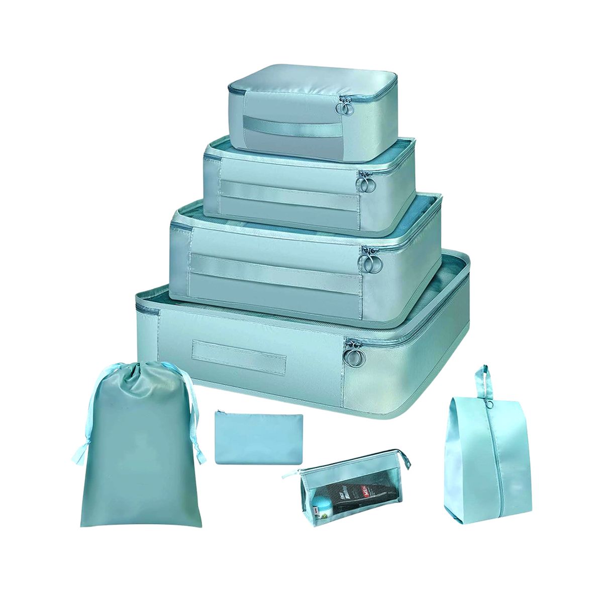 Lightweight Packing Cube for Suitcases (Set of 8) - Teal
