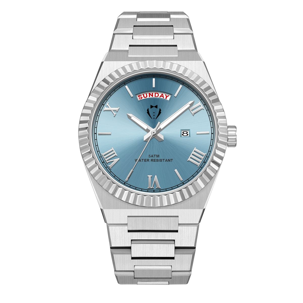 Men's 40mm Diamond-Cut Watches - Blue