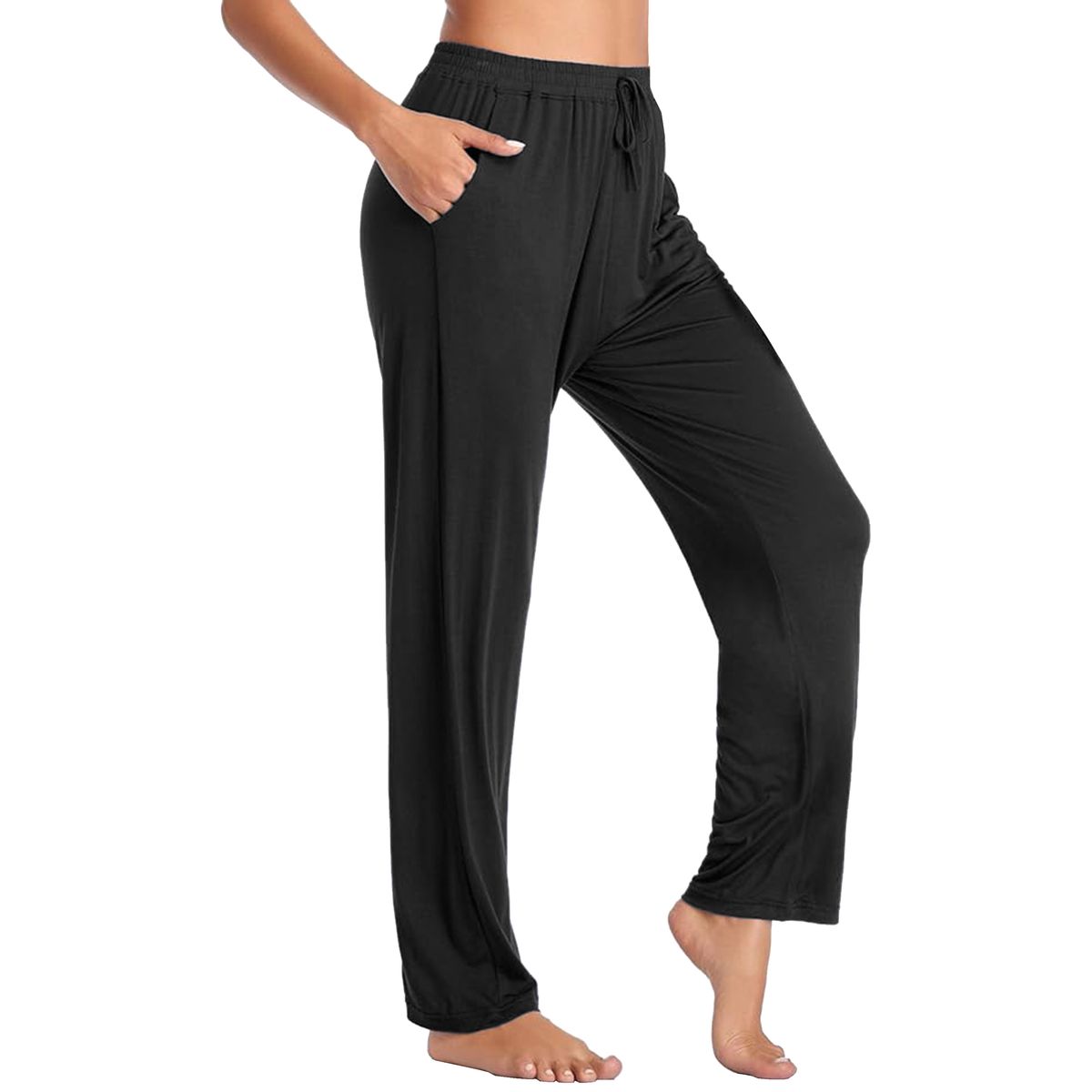 Women's Loose-Fit Lounge Pants (1- or 3-Pack) - MLPJ-700-BK-M