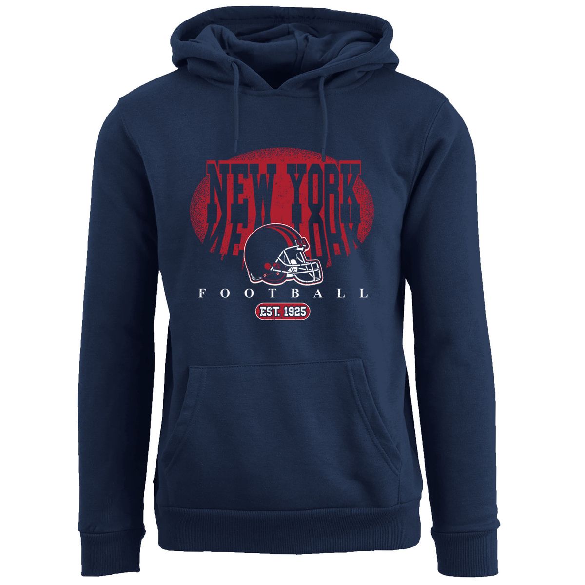 Men's Football Shadow Pullover Hoodie - New York - Navy / L