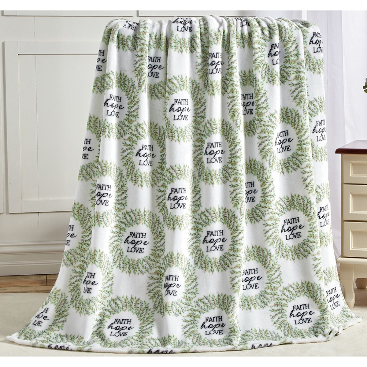 Noble House 50 x 70Inch Blanket  FAITH HOPE LOVE 50 X 70 THROW