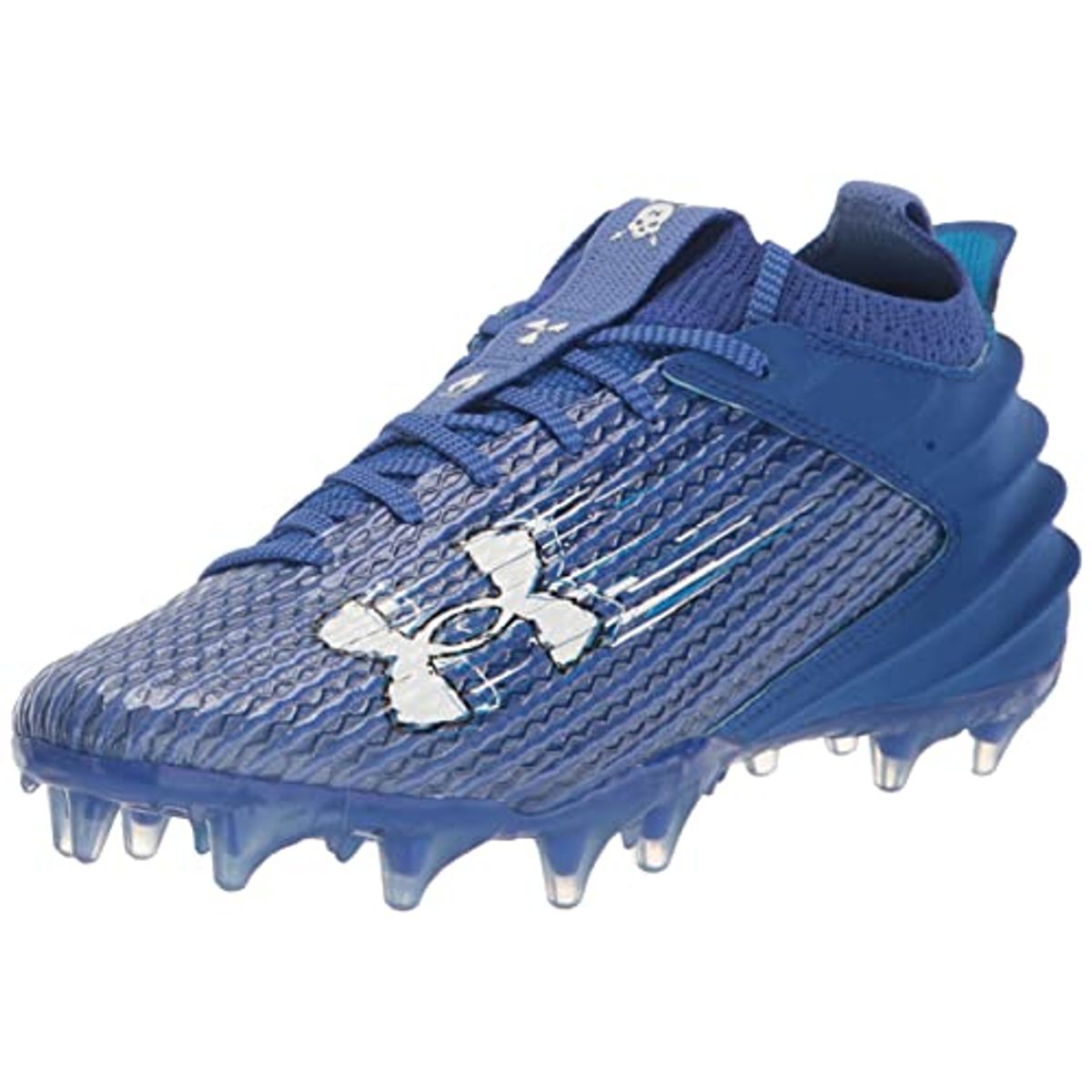 Under Armour Men's Blur Smoke 2.0 Molded Football Cleats - Royal/Royal/White- 8