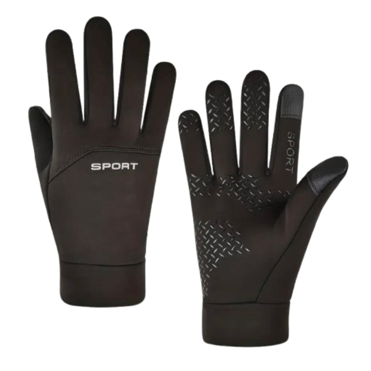 Unisex Waterproof Touchscreen Gloves - Black, S