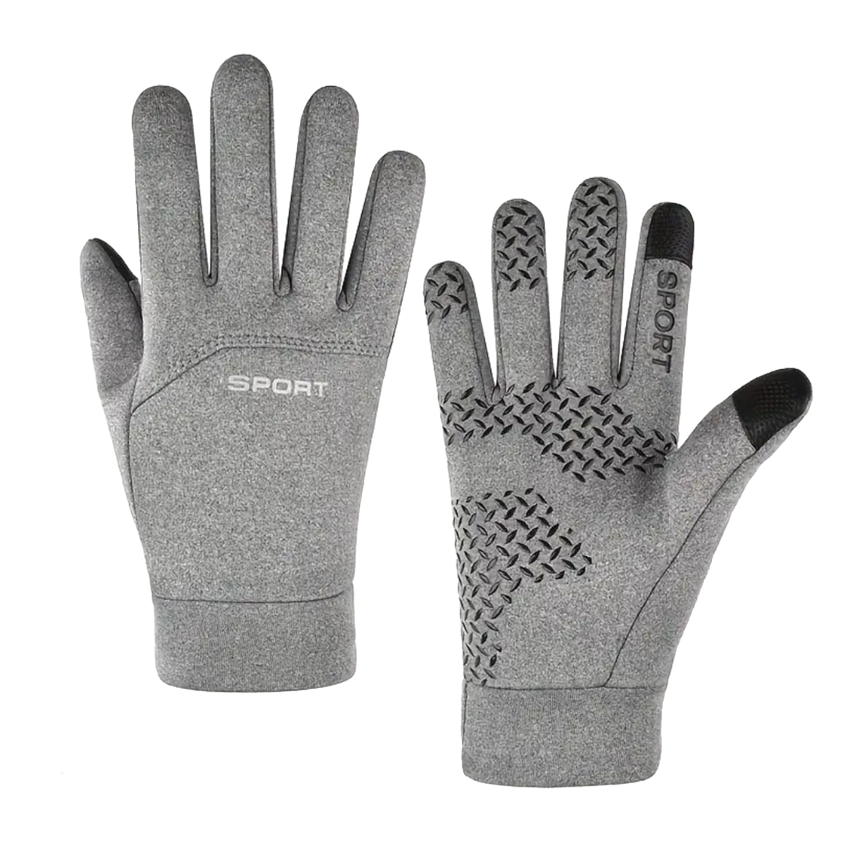 Unisex Waterproof Touchscreen Gloves - Grey, L