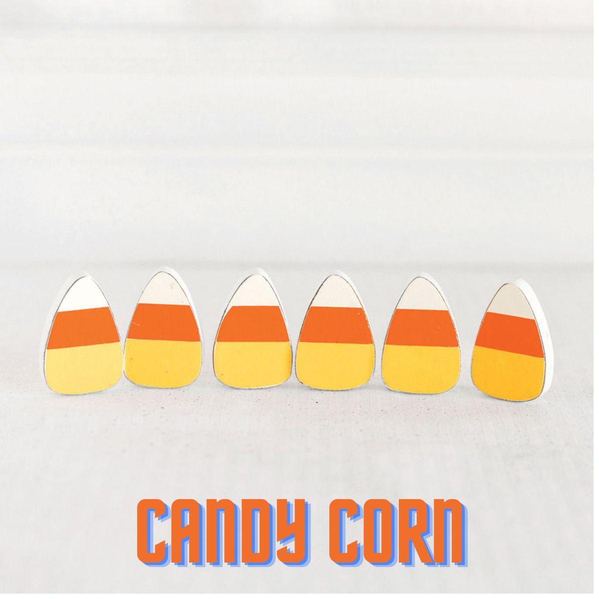 Chunky-Shaped Wooden Refrigerator Magnets (Set of 6) - Candy Corn