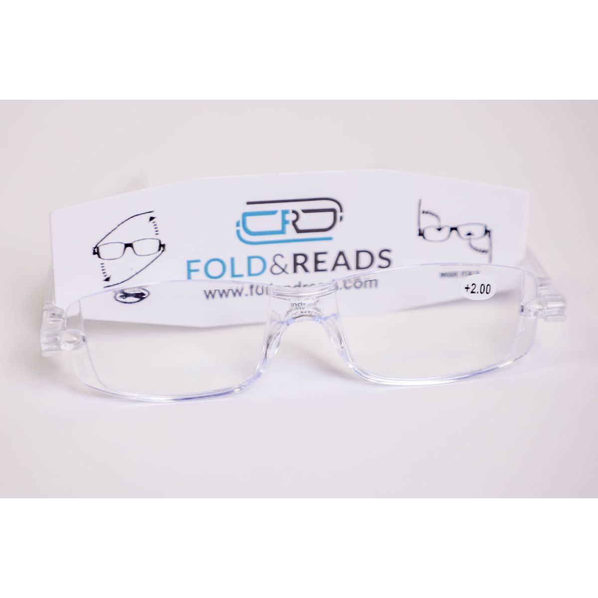 Foldable Reading Glasses (1 or 3-Pack) - Clear +1.50