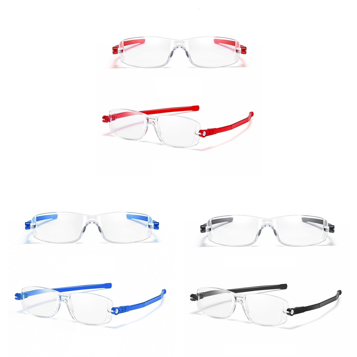 Foldable Reading Glasses (1 or 3-Pack) - Assorted +1.00