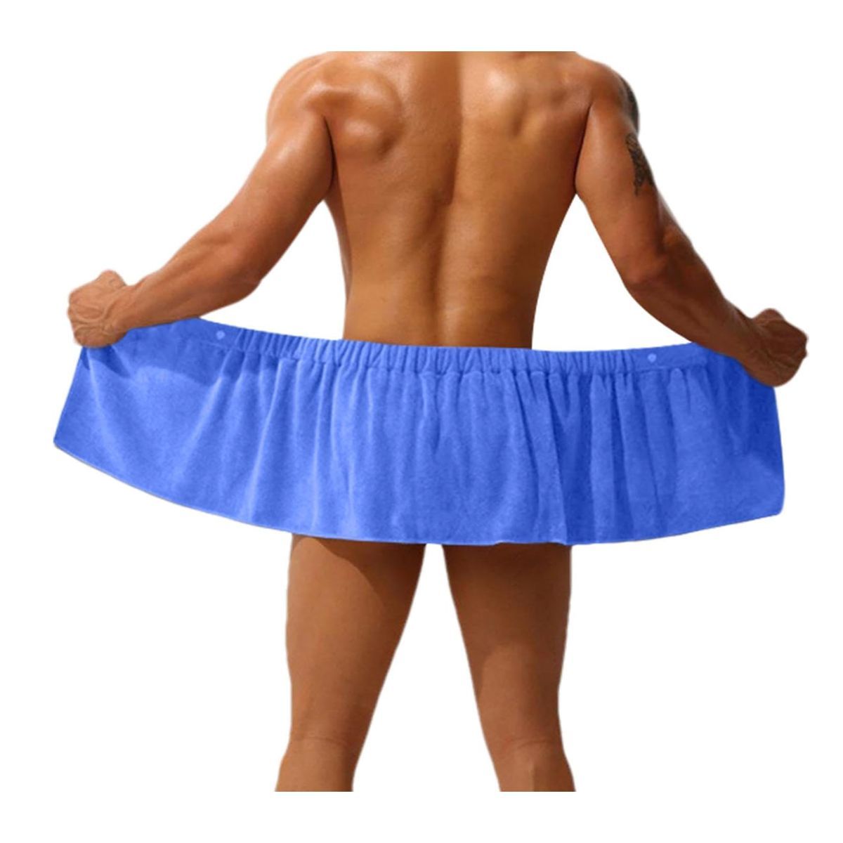Men's Shower Towel Wrap (2-Pack) - Blue 2-Pack