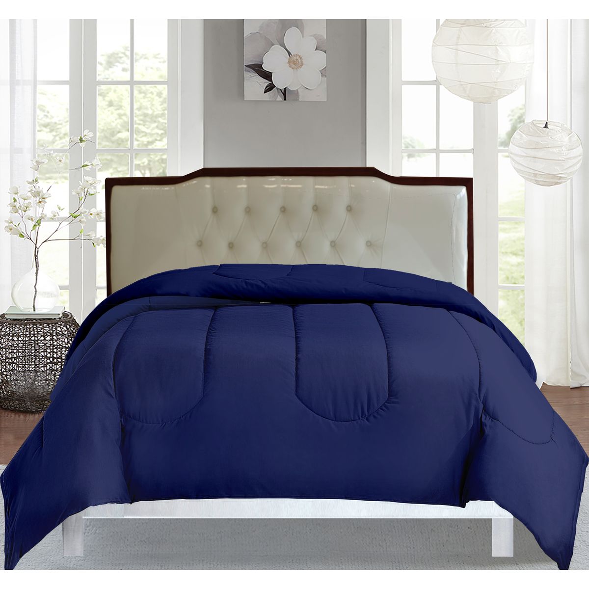TwinQueenKing Down Alternative Comforter  King  Navy