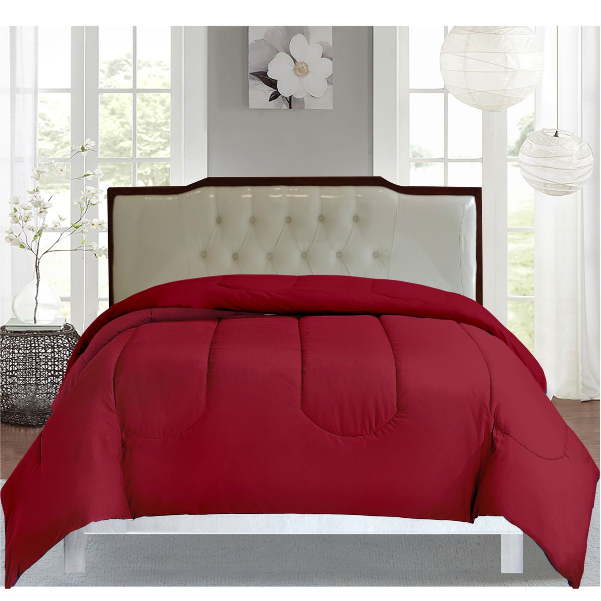TwinQueenKing Down Alternative Comforter  King  Burgundy