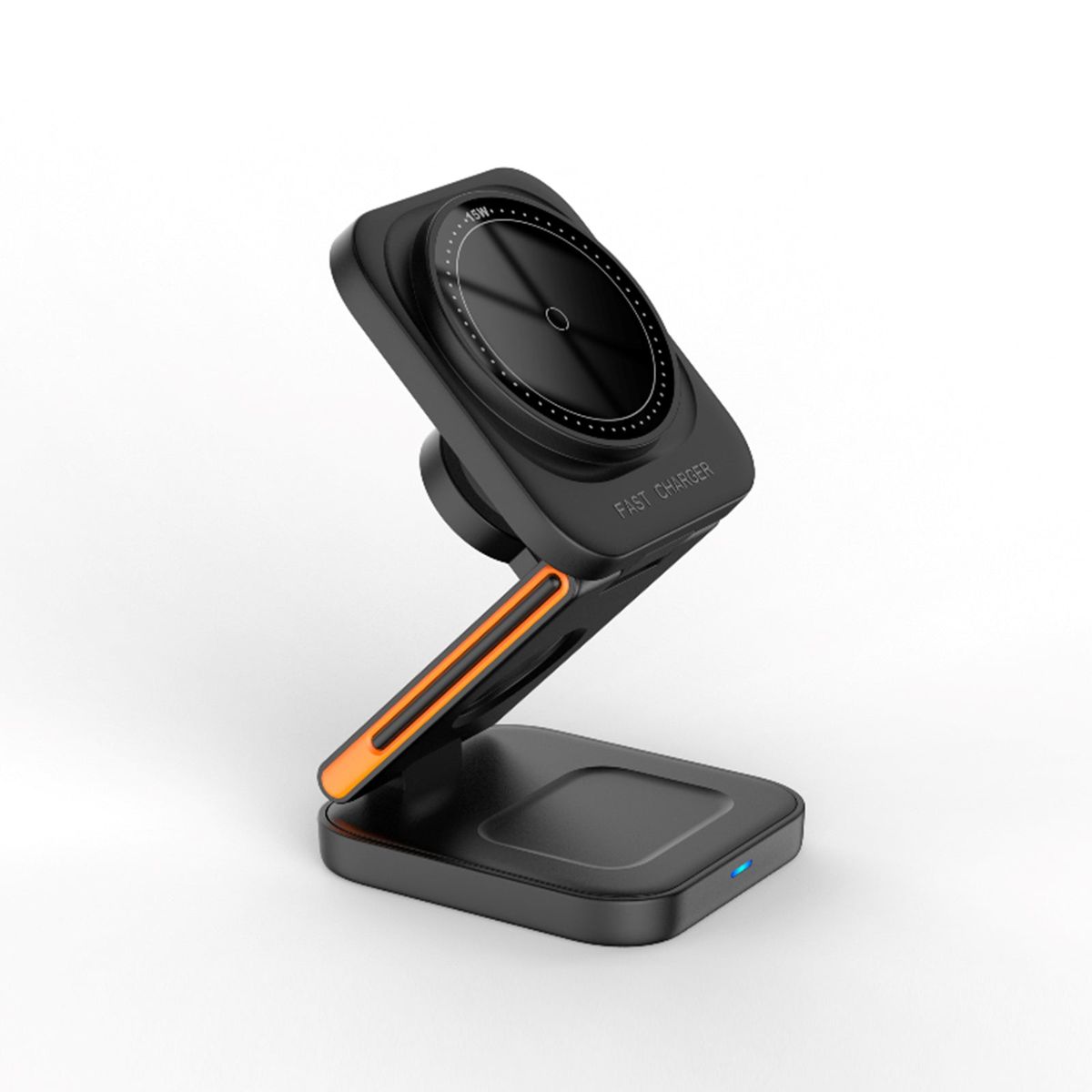 3in1 Foldable Wireless Magnetic Charger  Black