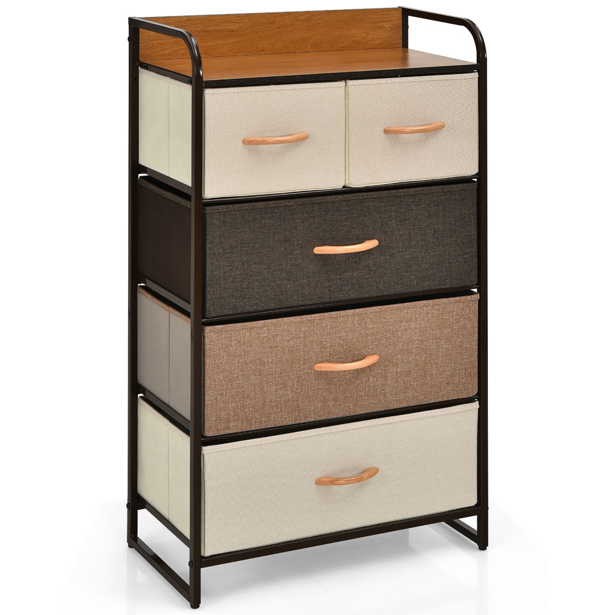 5-Drawer Storage Dresser  - Dresser Storage-Cream
