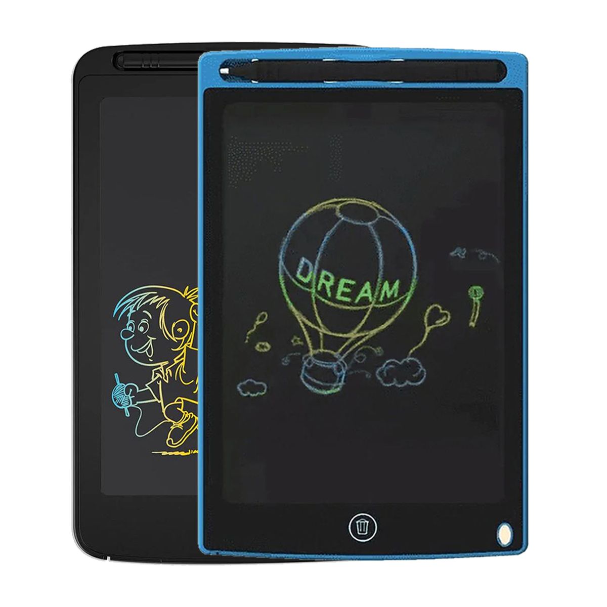 Kids' 10.5-Inch LCD Writing Tablet (1 or 2-Pack) - Waloo 10.5 Writing Tablet 1 Black 1 Blue