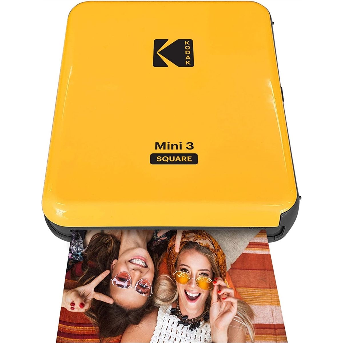 KODAK All- Mini 3 Square Bluetooth Portable Photo Printer - Yellow