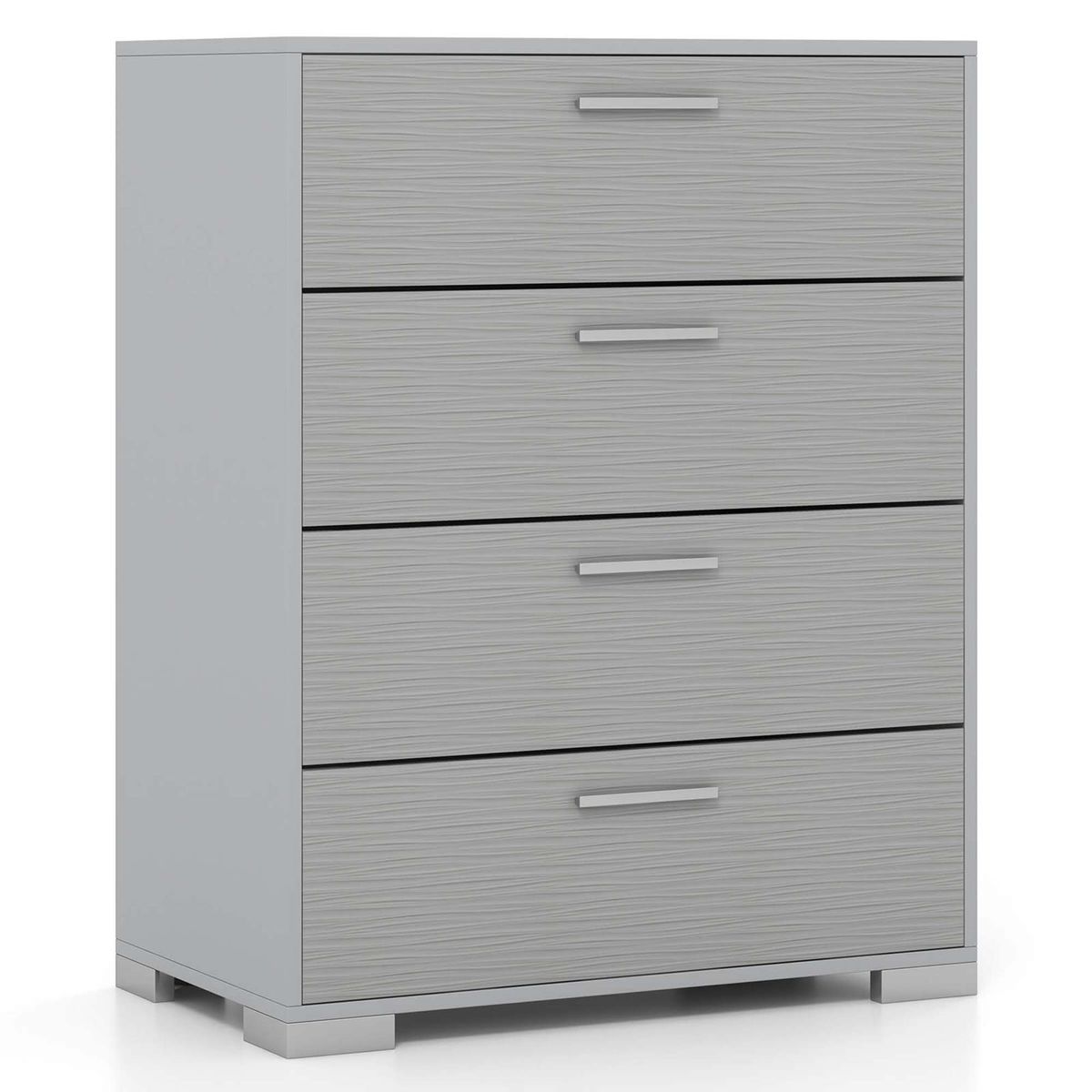 4/6-Drawer Chest of Drawers or Dresser with Metal Legs & Handles - Tall Storage Cabinet -Gray
