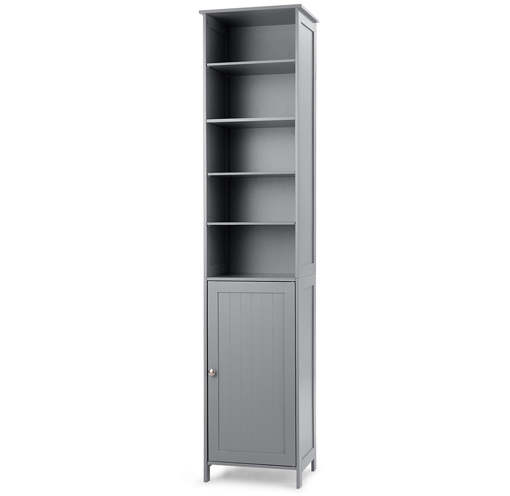 72-inch Freestanding Storage Cabinet with 5 Shelves - Grey