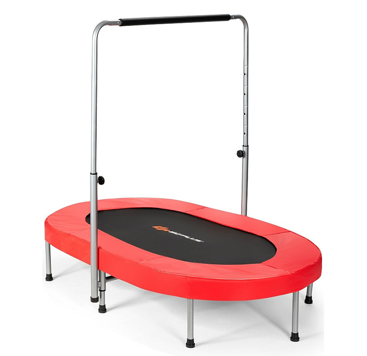 Foldable Double Mini Kids' Fitness Trampoline - Red