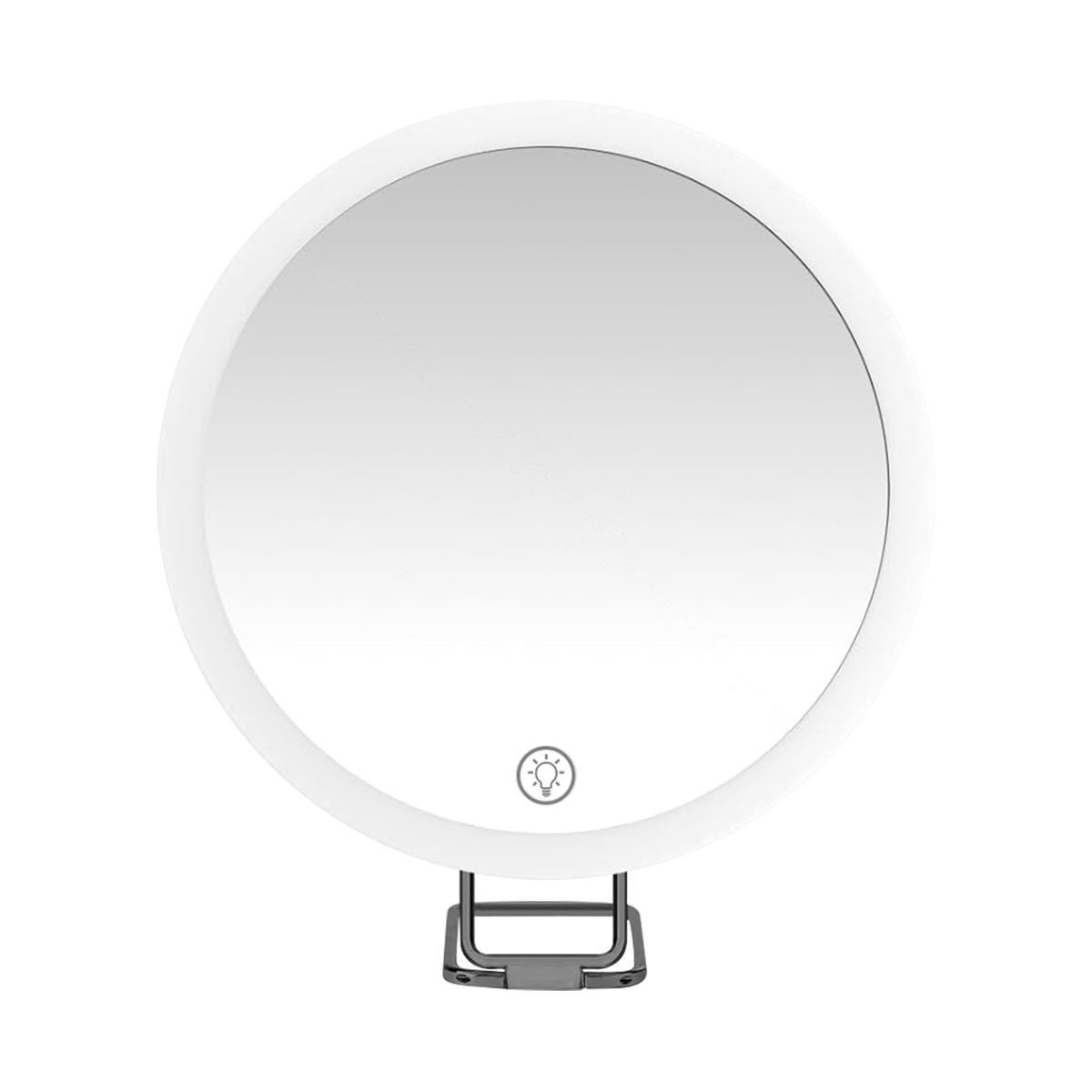 Compact 30X Magnifying Mirror with Dimmable LED & Tweezers - Laromni 30X Magnifying Mirror WHT