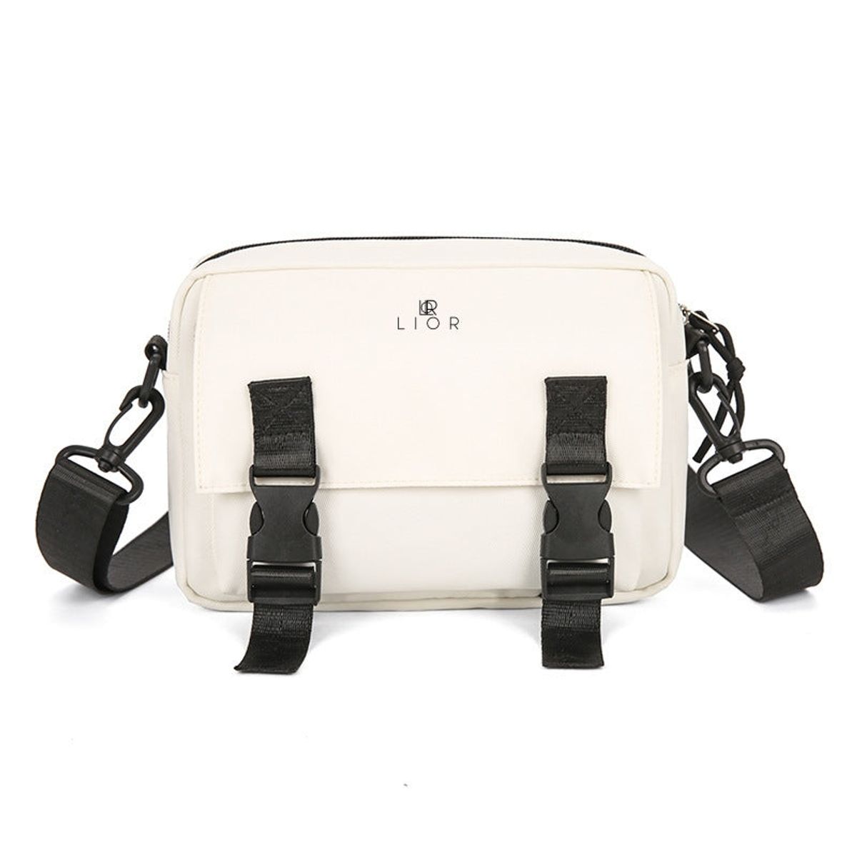 Crossbody Messenger Bag for Men & Women - Beige