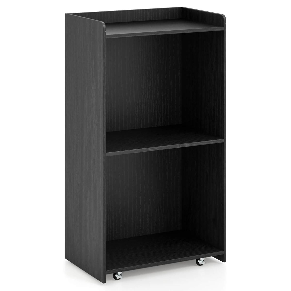 41" Presentation Podium with 2 Storage Shelves - 41" Presentation Podium-Black