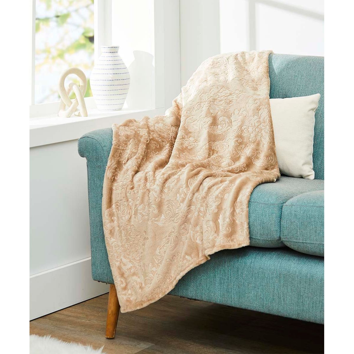 Large Cozy Throw Blanket (2-Pack) - Versailles - Taupe