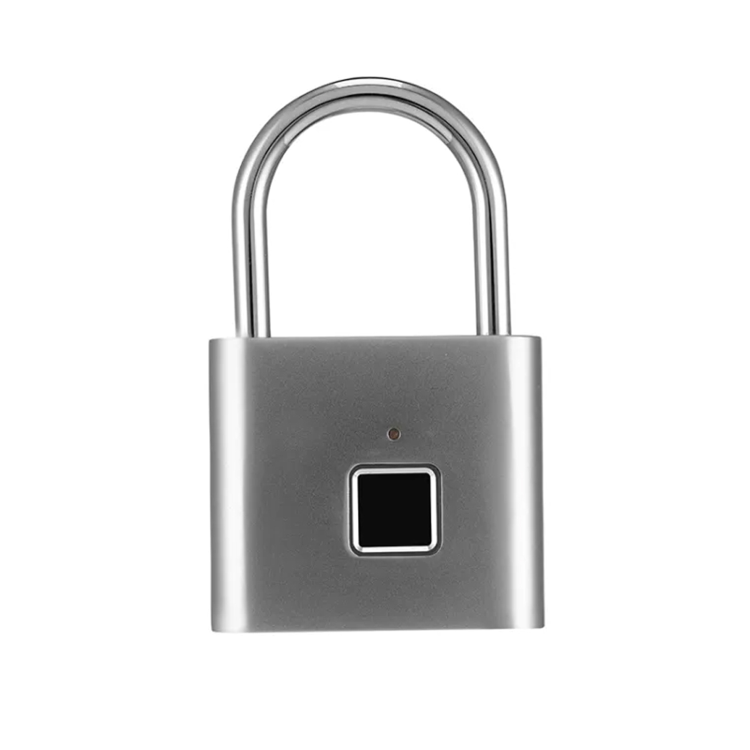 Ultra-Light One-Touch AI Fingerprint Padlock with USB Charging - Silver