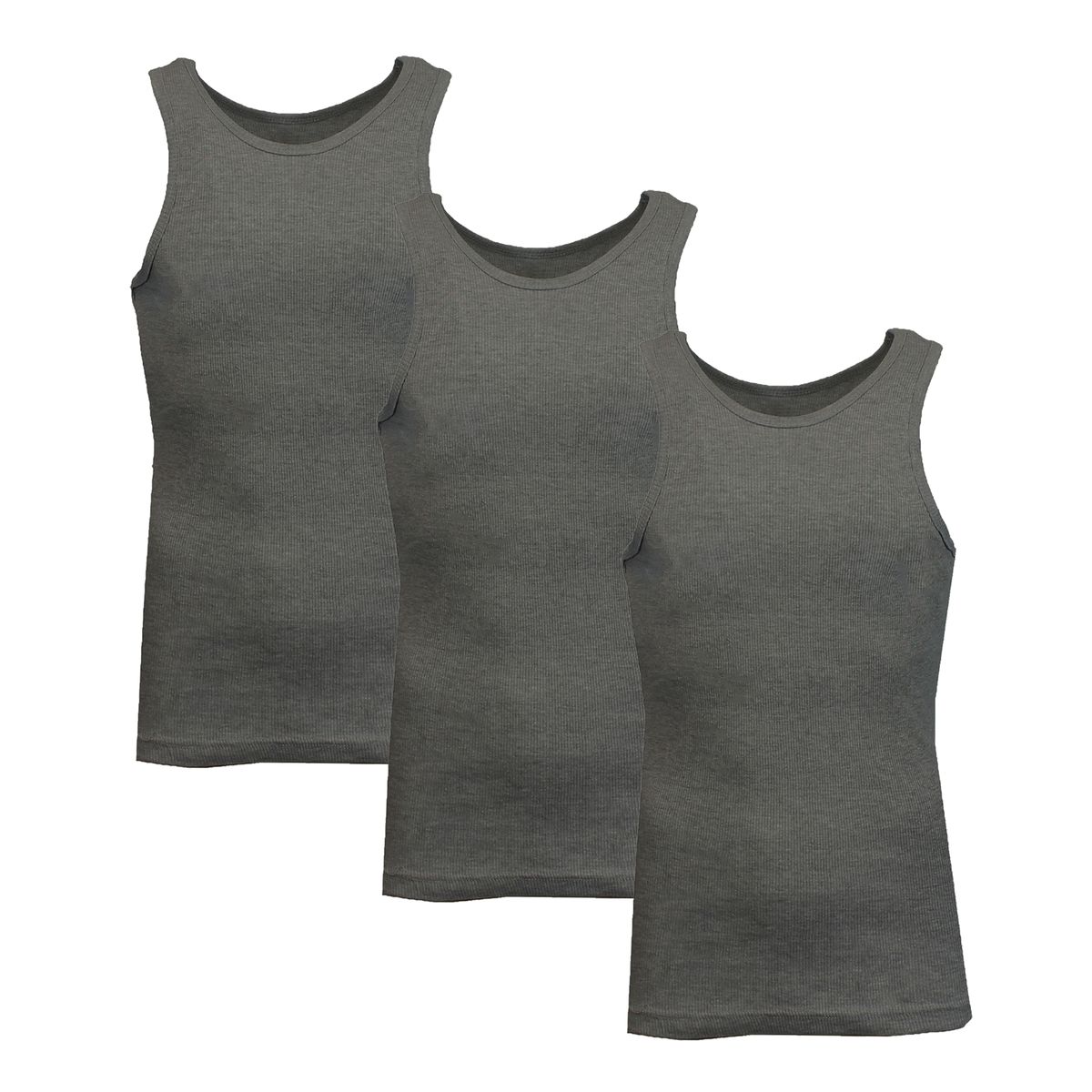Men's Heavyweight Ribbed Tank Top (3-Pack) - MTT-1000 - CH-CH-CH - 2XL