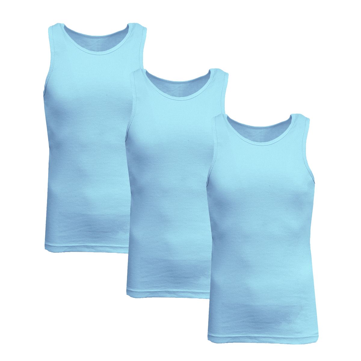 Men's Heavyweight Ribbed Tank Top (3-Pack) - MTT-1000 - LB-LB-LB - M
