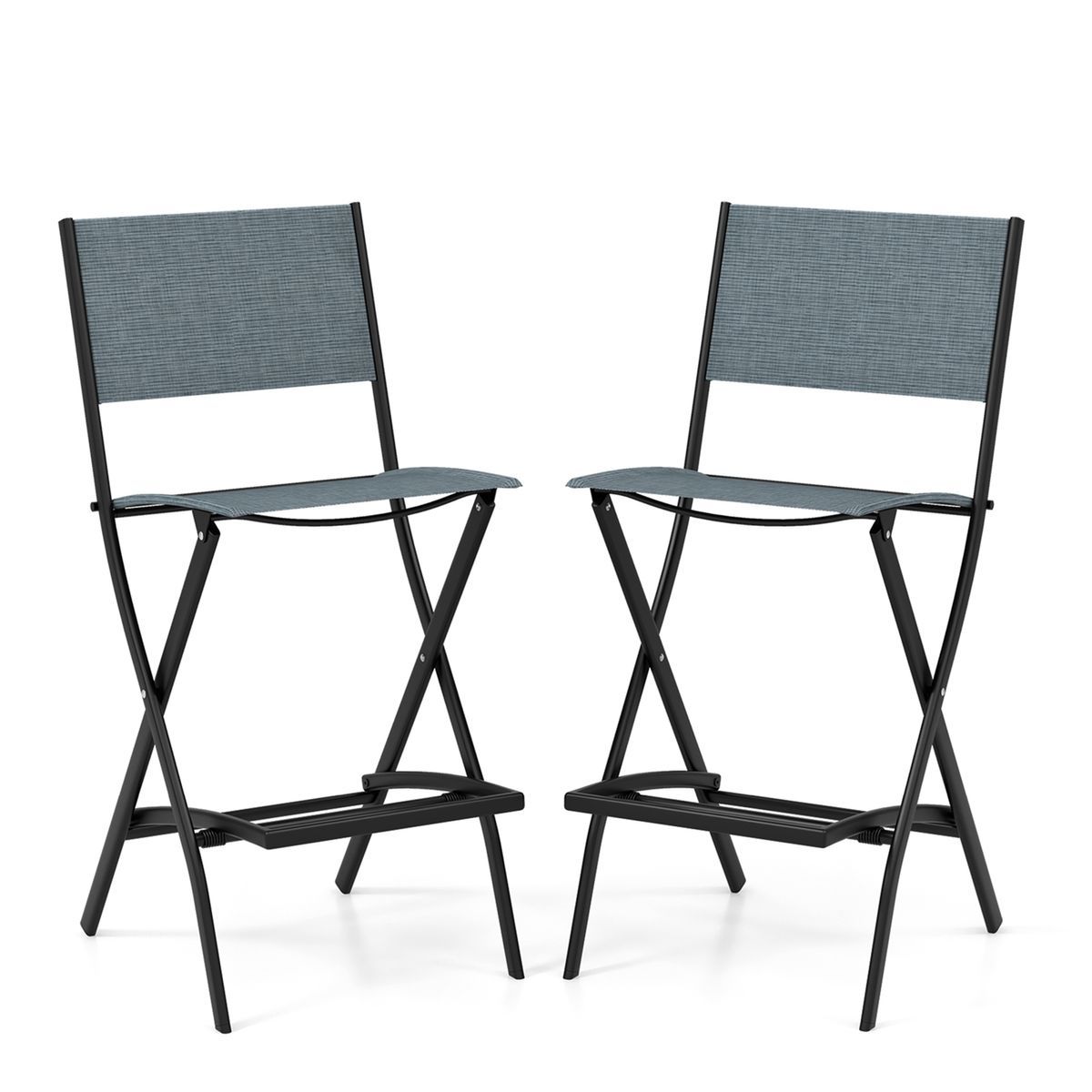 Outdoor Bar Stool Set (2- or 6-Pieces) - Costway Set of 2 Outdoor Bar C