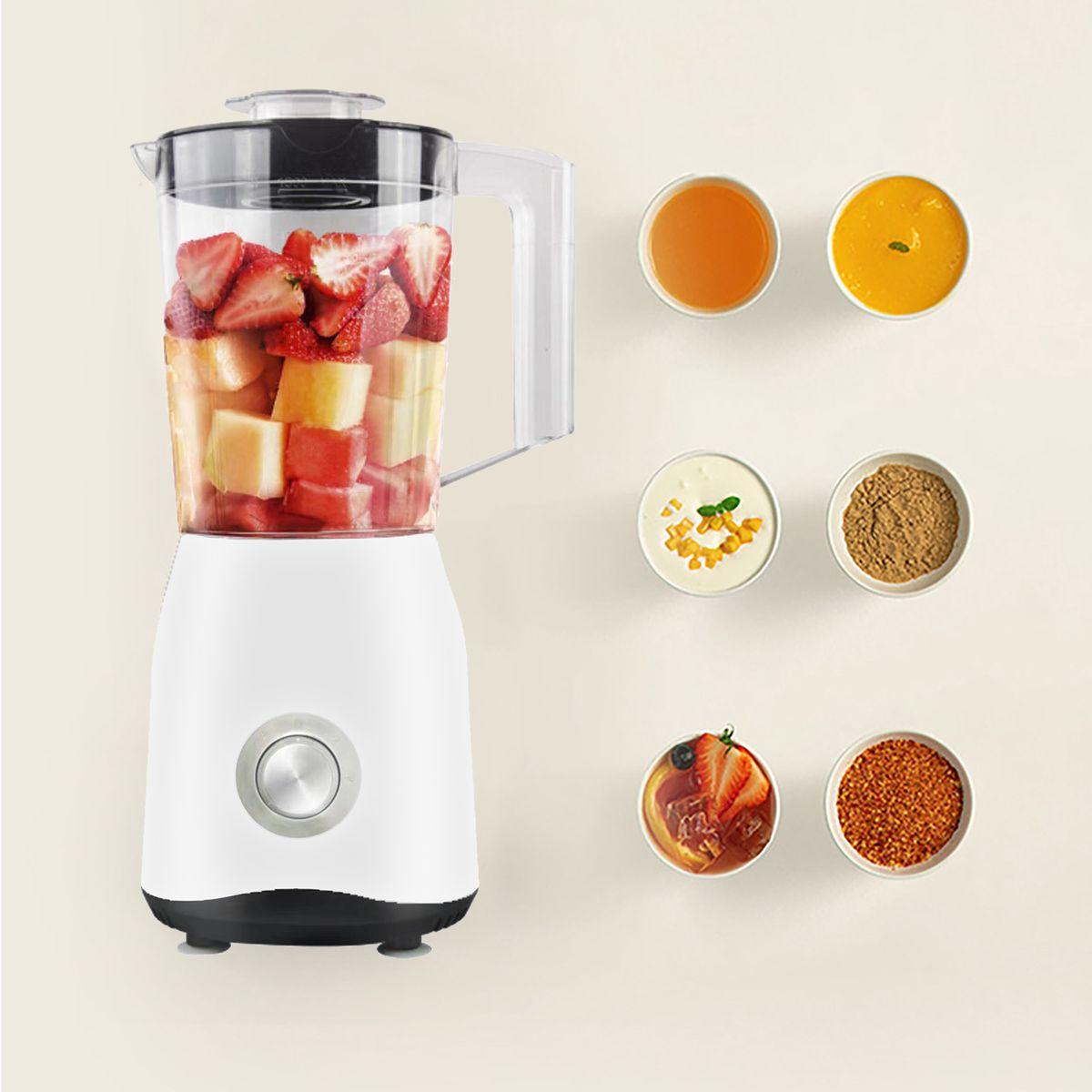 Zummy 50 oz. Capacity Power Blender 1500W - White-image-SKU14157531
