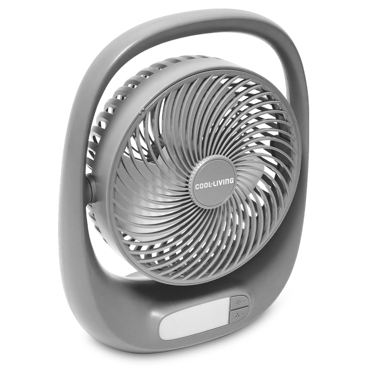 Cool- Living Portable Rechargeable Fan with LED Night Light - Cool- Living Portable Rechargeable Fan with LED Night Light  Silver