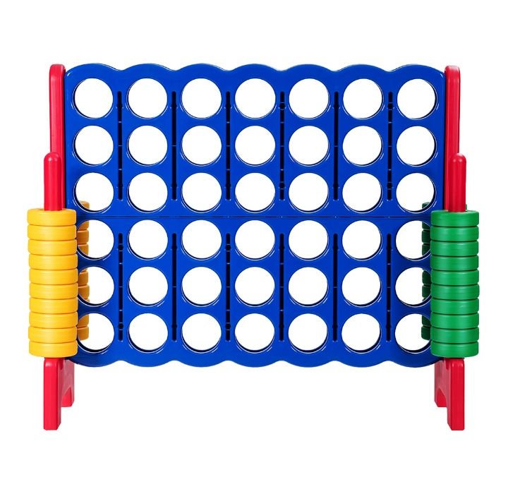 Costway 4-to-Score Giant Outdoor Board Game, Ages 3+ - blue