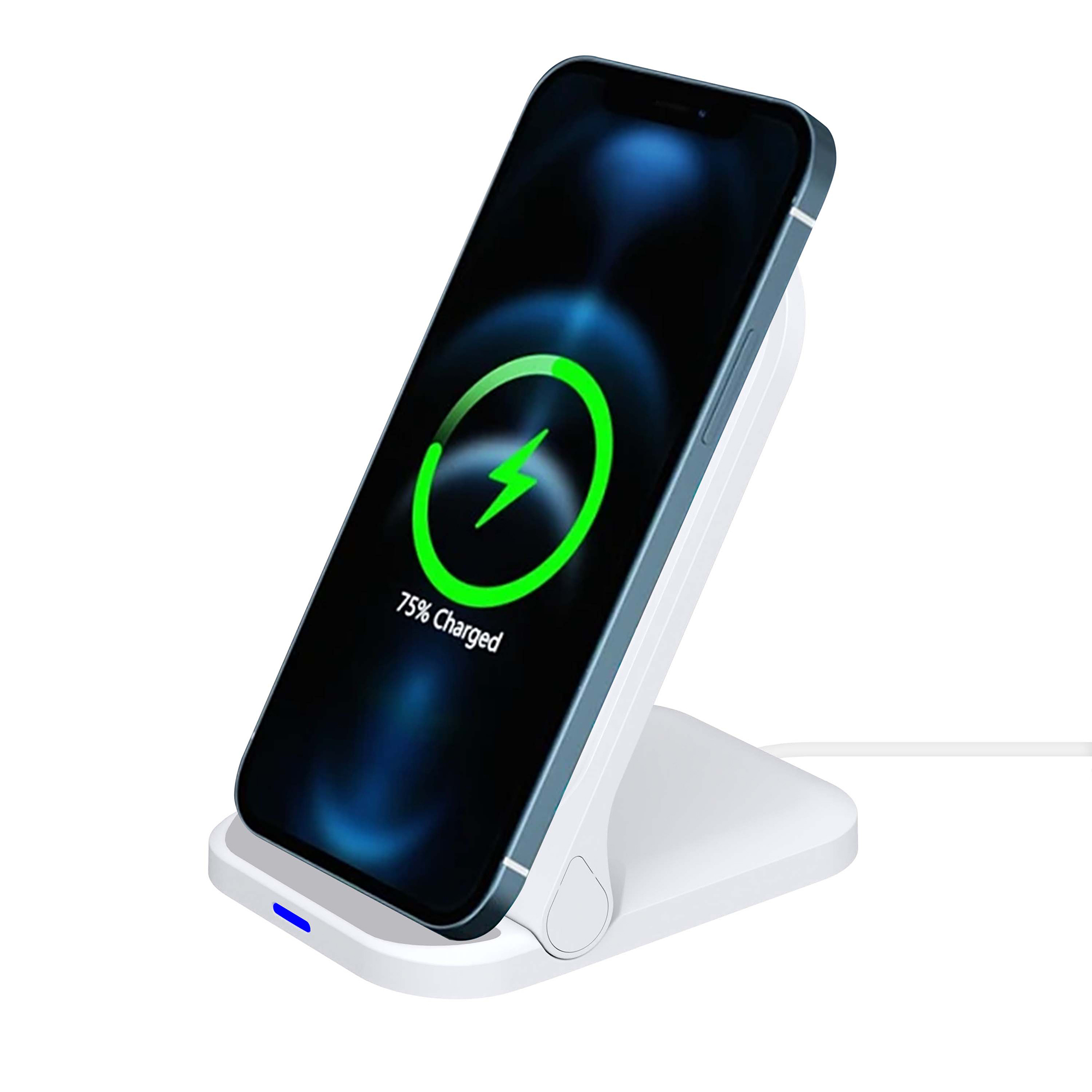 Multifunctional Wireless Charger with Safety Qi Fast Charging – White – untilgone.com