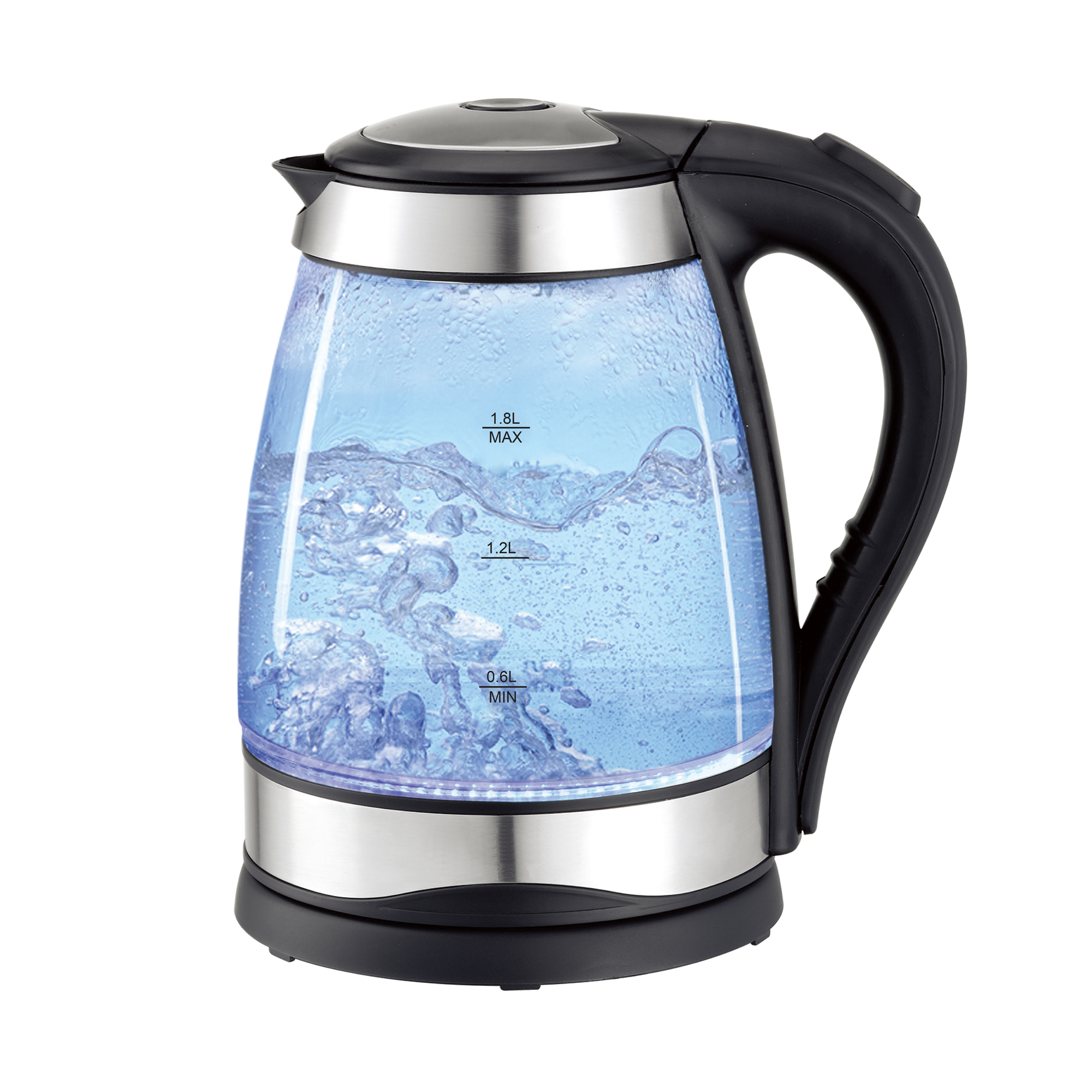 Cordless Speed-Boil Stainless Steel Electric Kettle with LED - Black