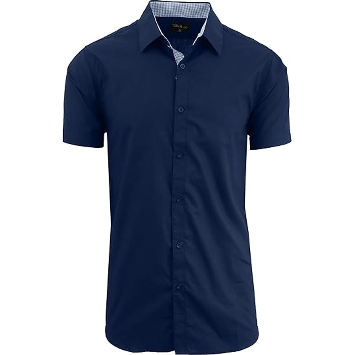 Men's Short Sleeve Dress Shirt - Navy - Small