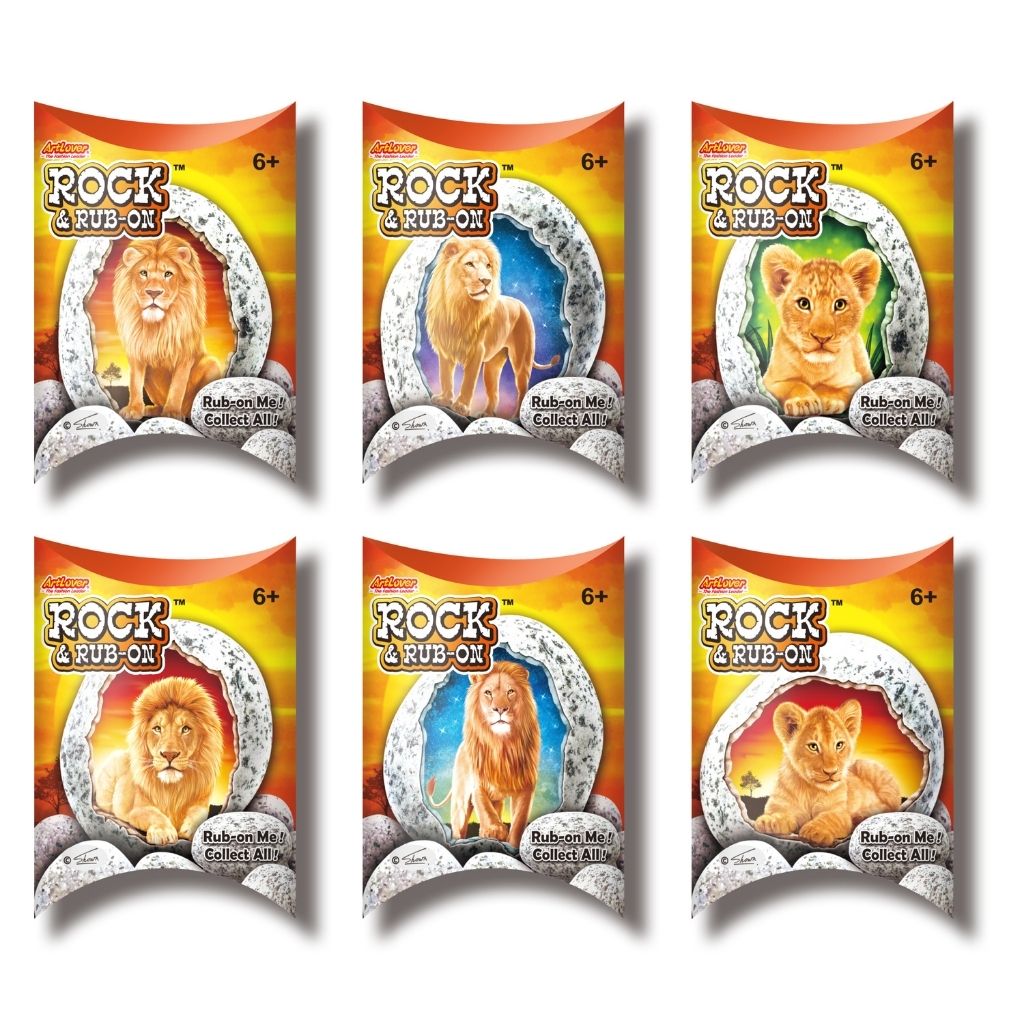 Artlover Rock & Rub-On Art Kit - Lion
