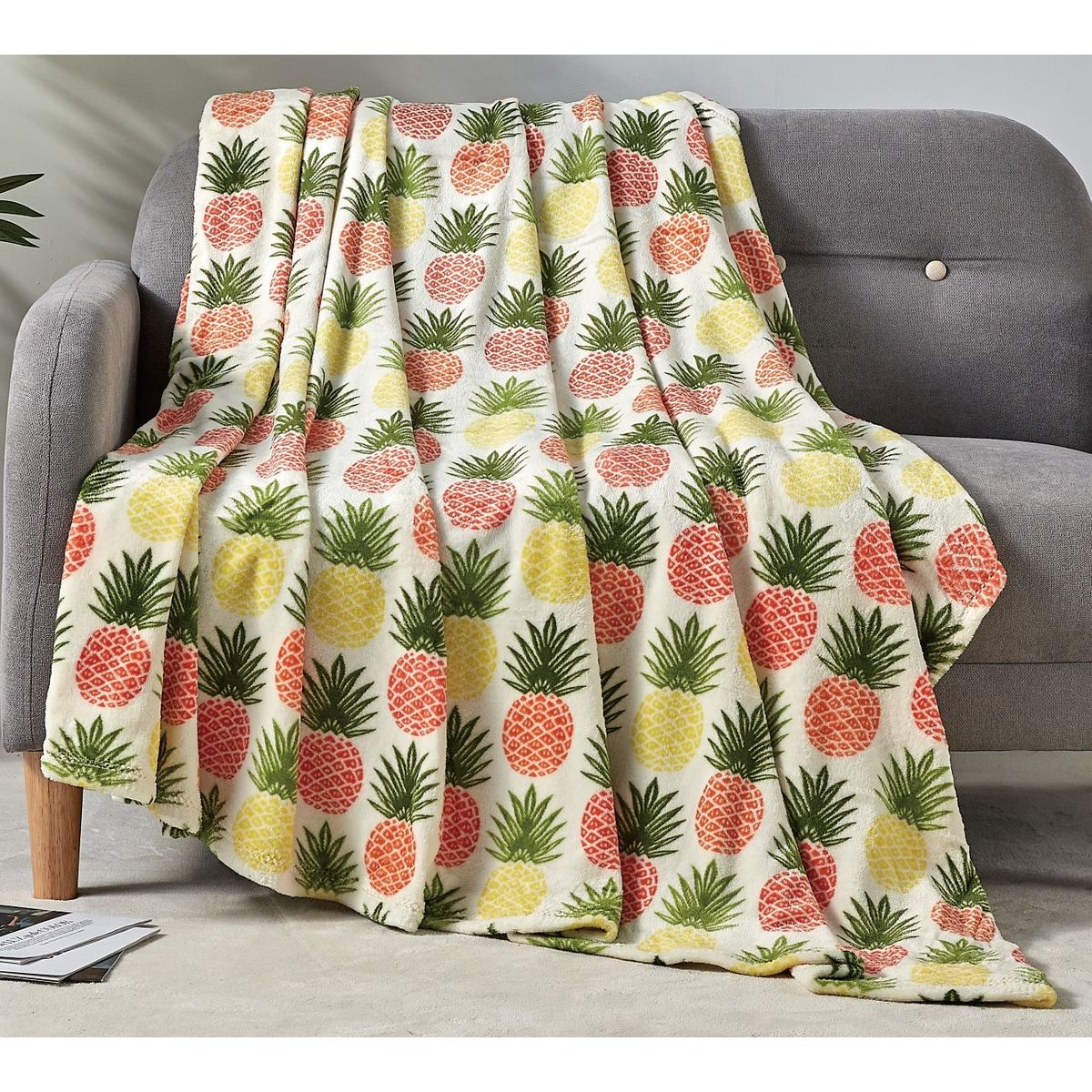 Noble House 50 x 70Inch Blanket  NATURAL PINEAPPLE 50 X 70 THROW