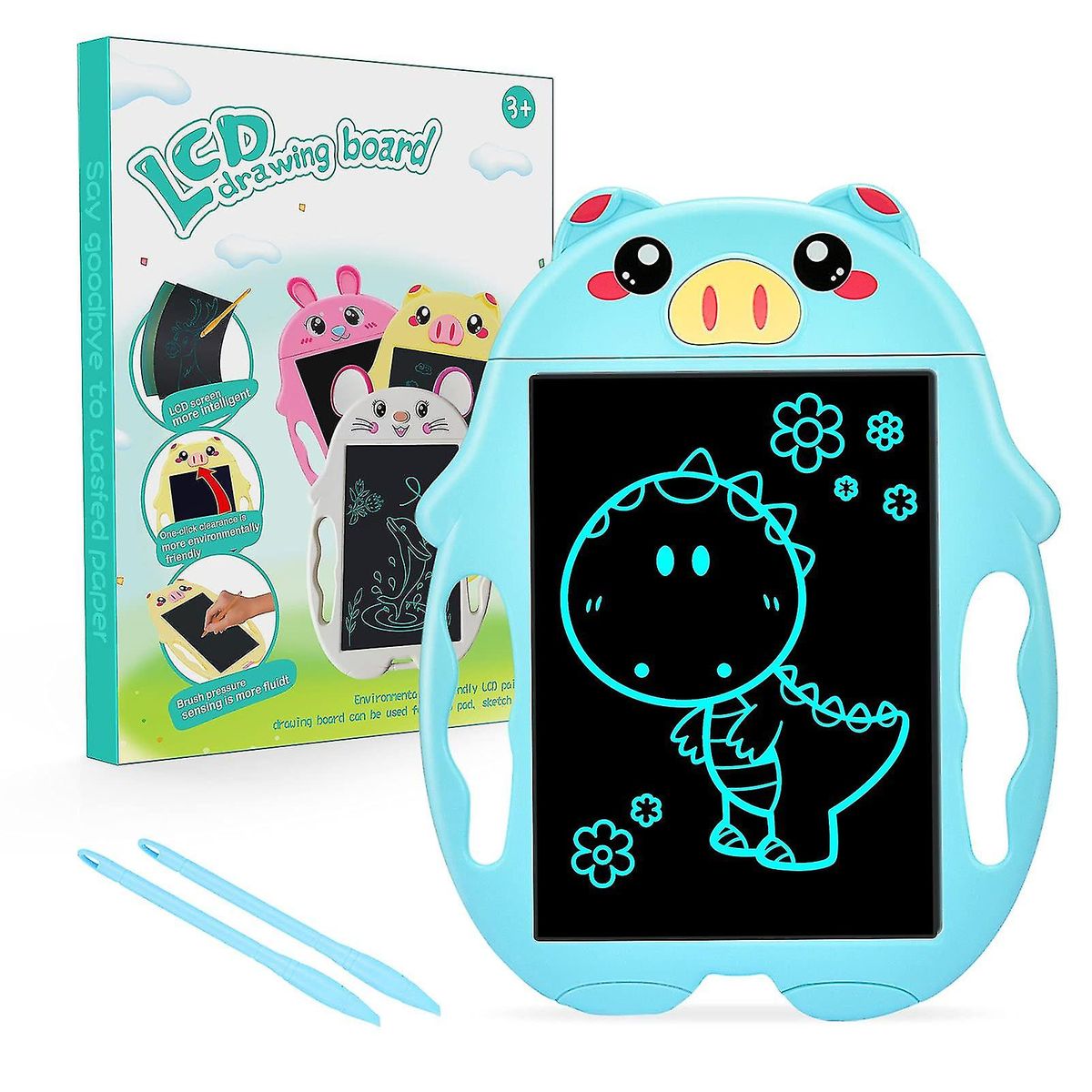 9" LCD Doodle Board - Blue Pig