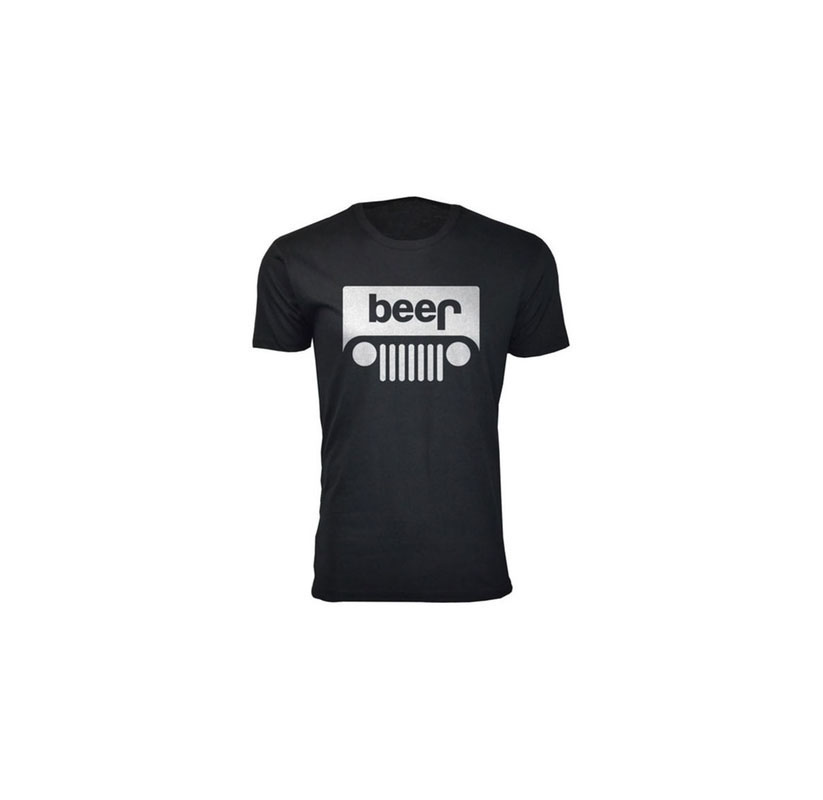 Men's Pre-Shrunk Cotton Beer T-Shirt - Charcoal/White Print / 3XL