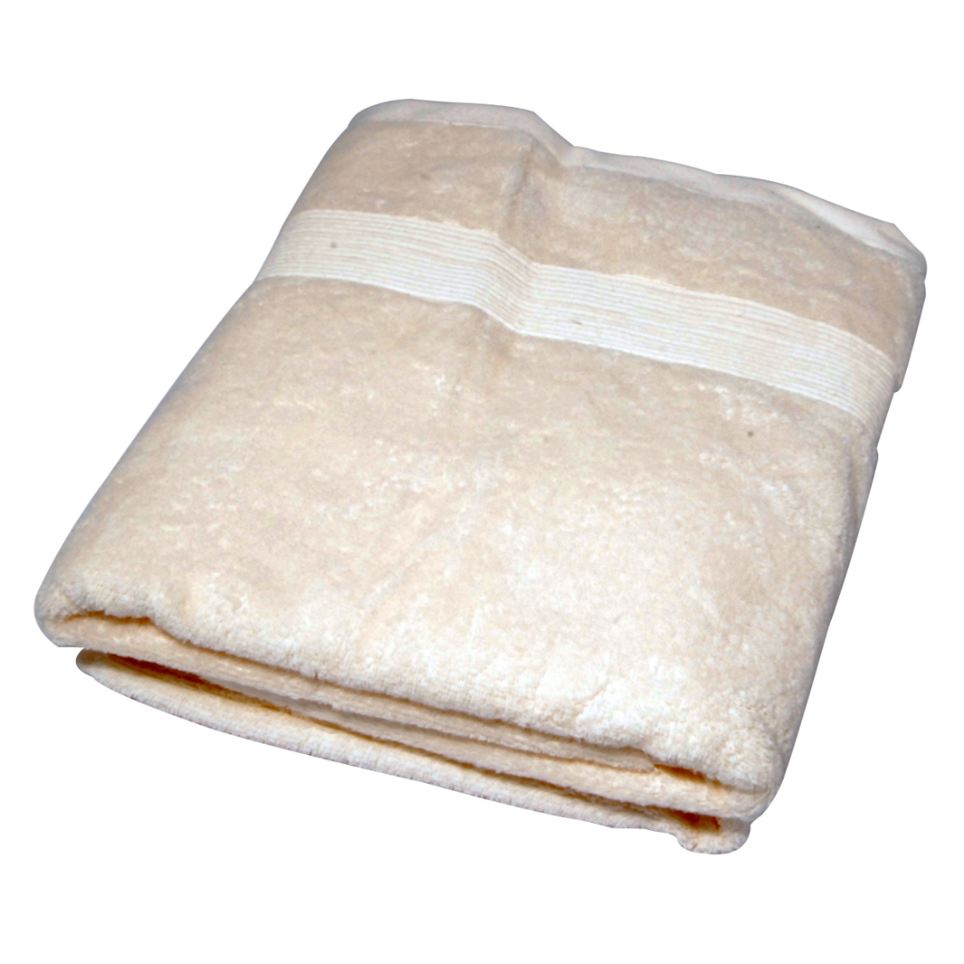 3-Piece Soft-to-the-Touch Cotton Bath Towel Set - BEIGE