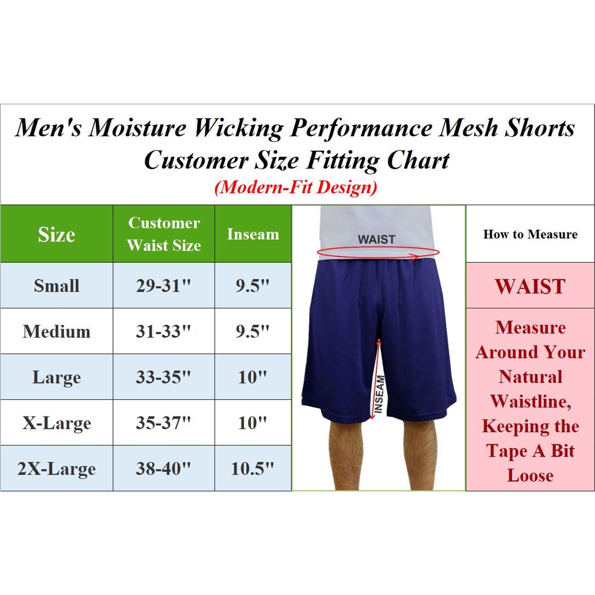 Assorted Moisture-Wicking Performance Active Mesh Shorts (5-Pack) - MMS-2200 RANGE - 5-PACK ASSORTED - 2XL