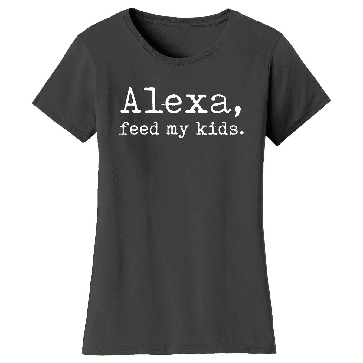 Women’s Mom Humor T-Shirt - Alexa - Charcoal / L