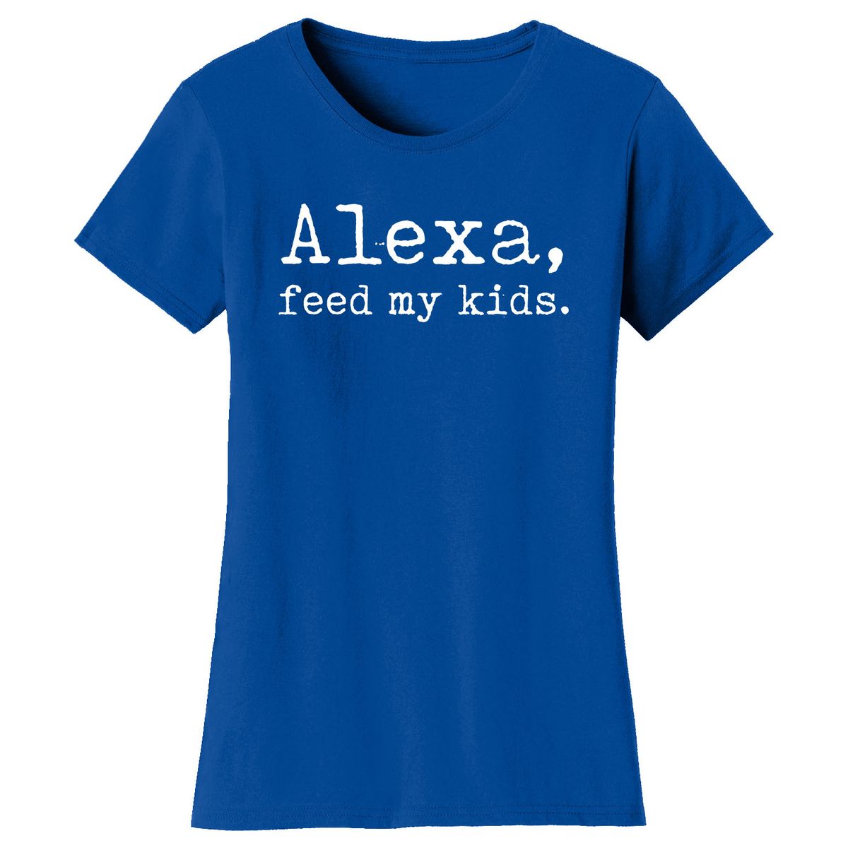 Women’s Mom Humor T-Shirt - Alexa - Royal Blue / XL