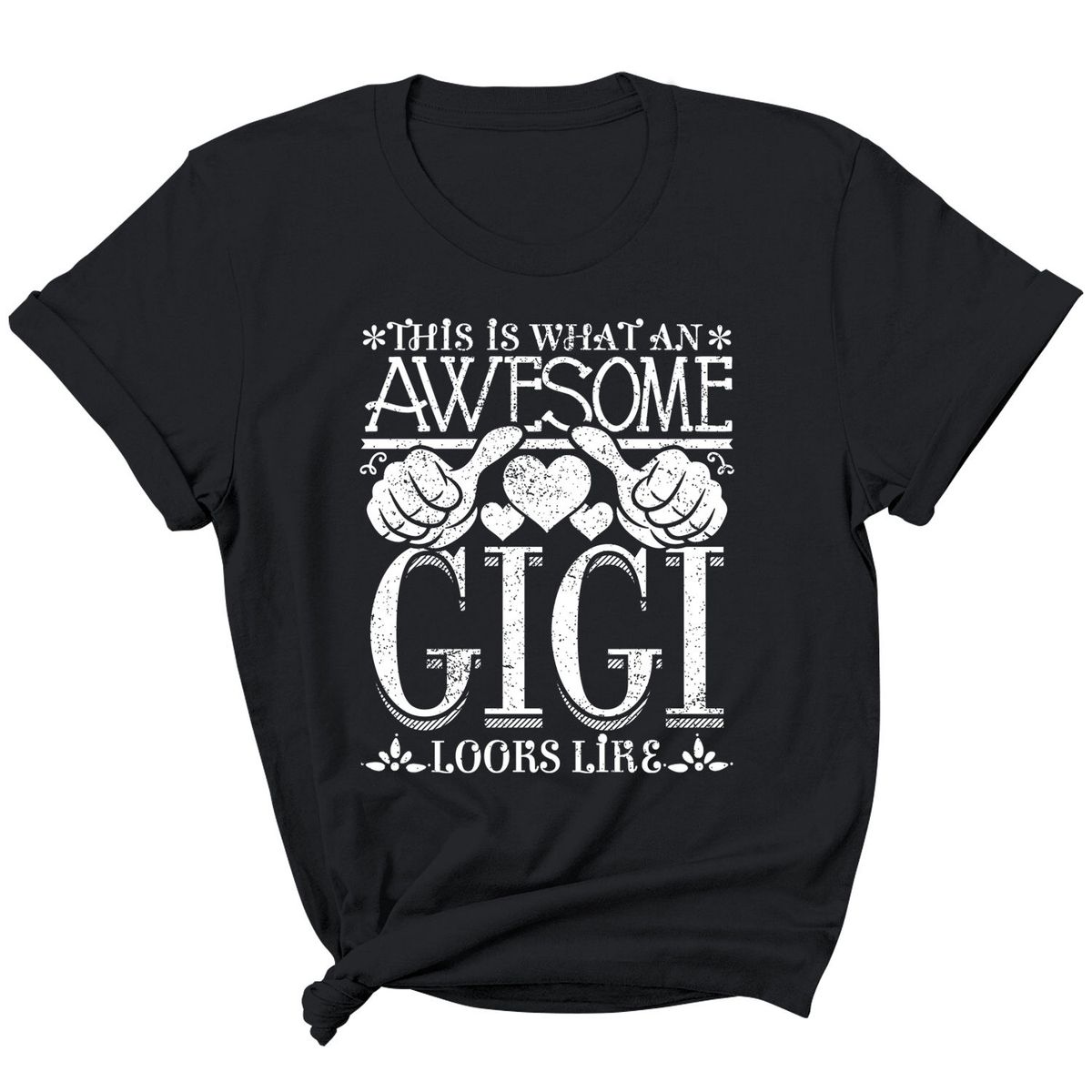 Women's "Awesome Mom/ Grandma Looks Like" T-Shirt - Gigi - Black / XL