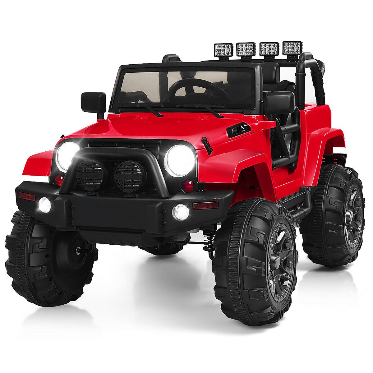 12V Kids Ride-On Truck with Remote Control - Kids Ride On Truck Car- Red