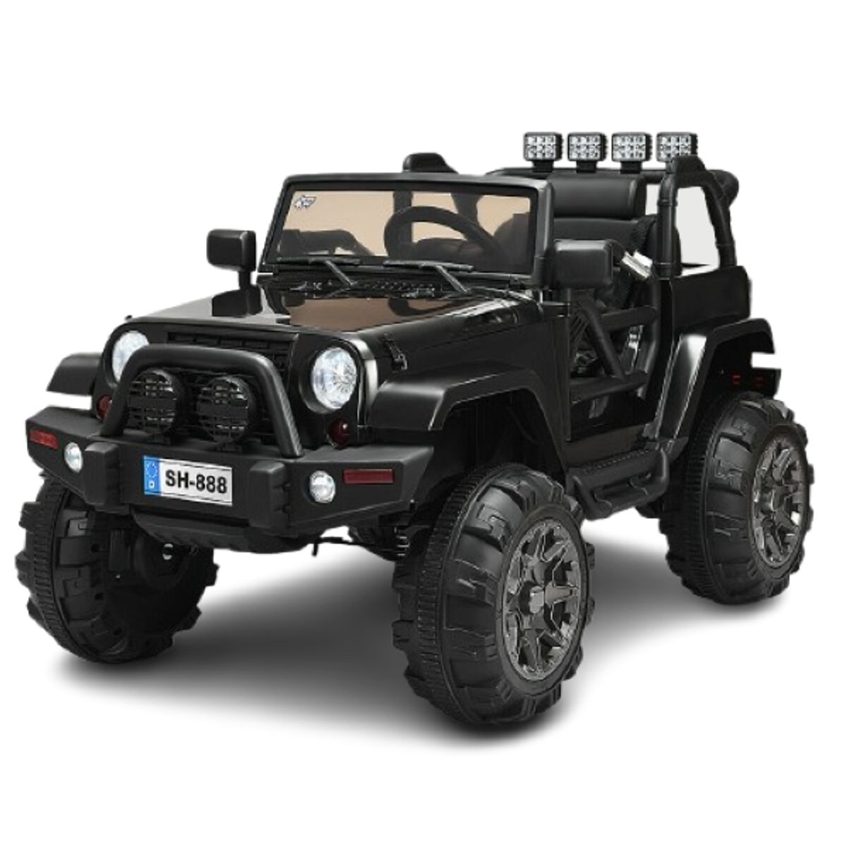 12V Kids Ride-On Truck with Remote Control - Kids Ride On Truck Car- Black