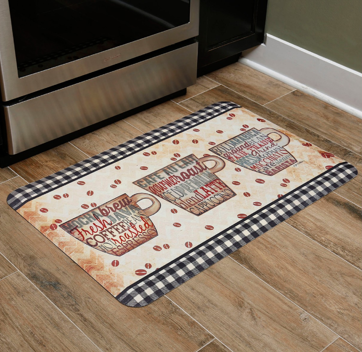 Chef Series Anti-Fatigue Kitchen Mat - Coffee Words (18" x 30")