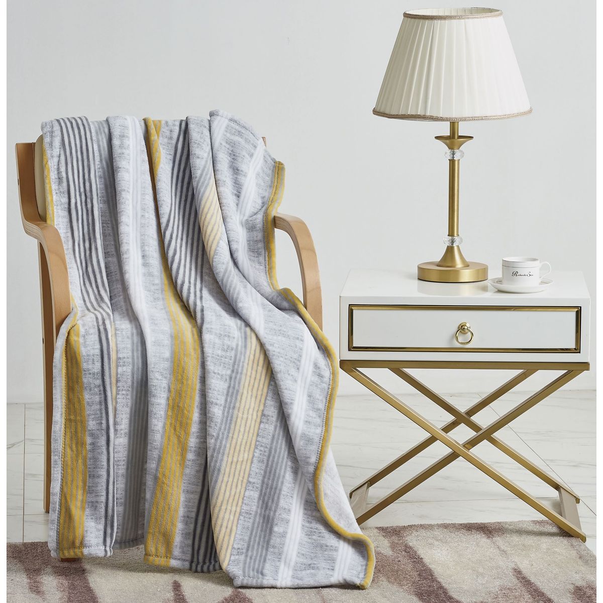 Noble House 50 x 70-Inch Blanket - BUNGALOW BREA STRIPE 50X70 THROW