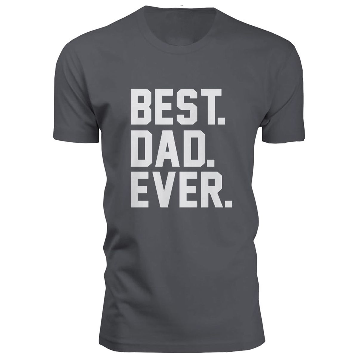 Men's Funny Dad Cotton T-Shirts - Best. Dad. Ever. / Charcoal / 3XL