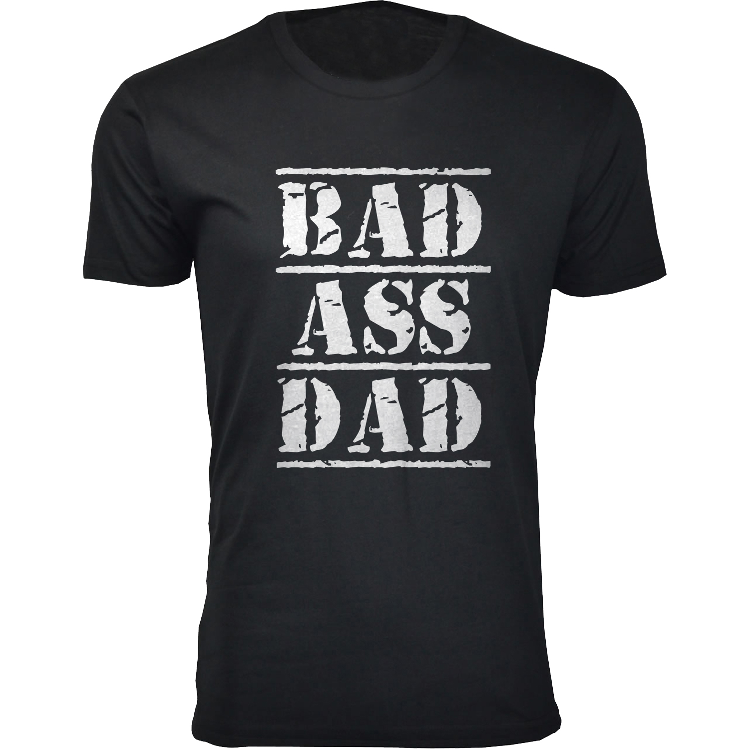 Men's Funny Dad Cotton T-Shirts - Bad Ass Dad / Black / 2XL